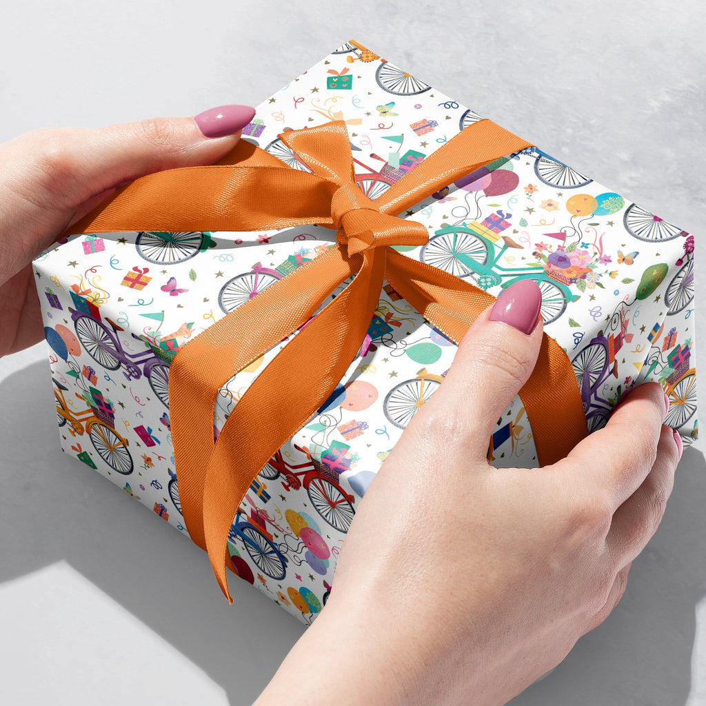 Birthday Bicycles Gift Wrapping Paper Gift Box 