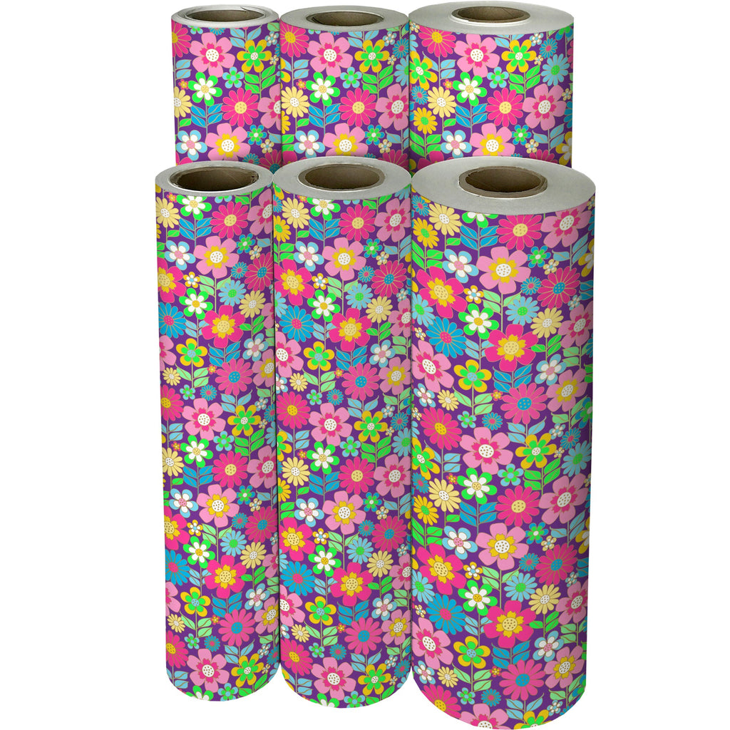 Dazzling Daisies Floral Gift Wrapping Paper Reams 