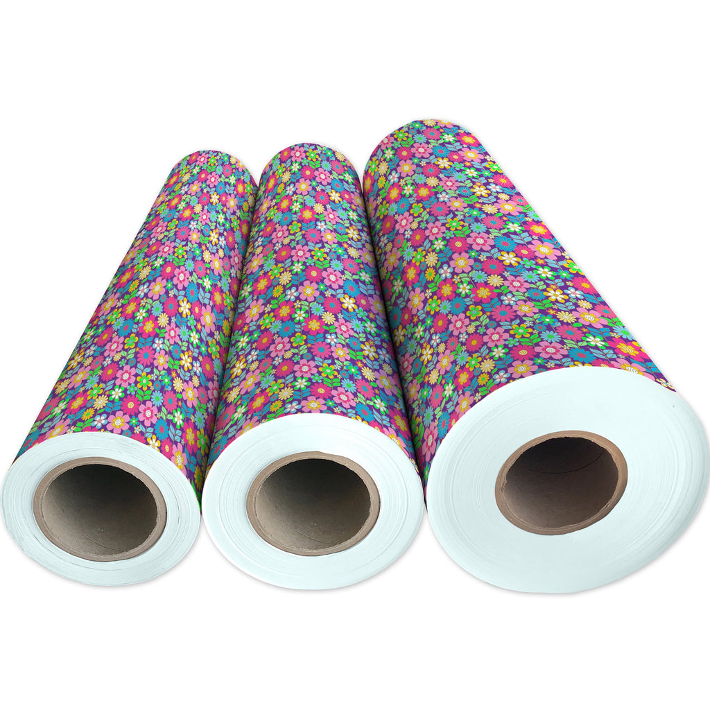 Dazzling Daisies Floral Gift Wrapping Paper 3 Reams 