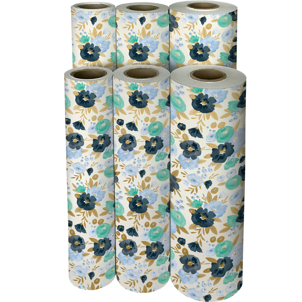 Fresh Flowers Floral Gift Wrapping Paper Reams 