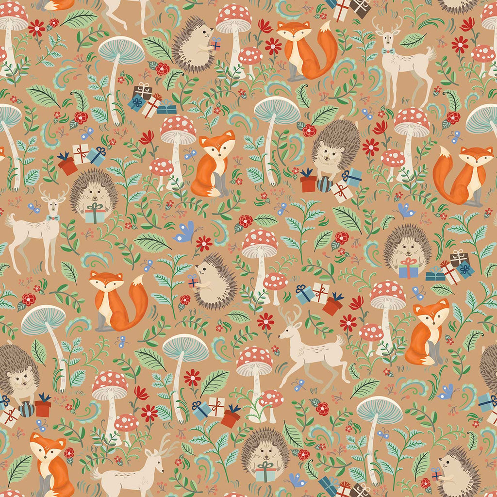 B385a Fox Baby Gift Wrapping Paper Swatch 