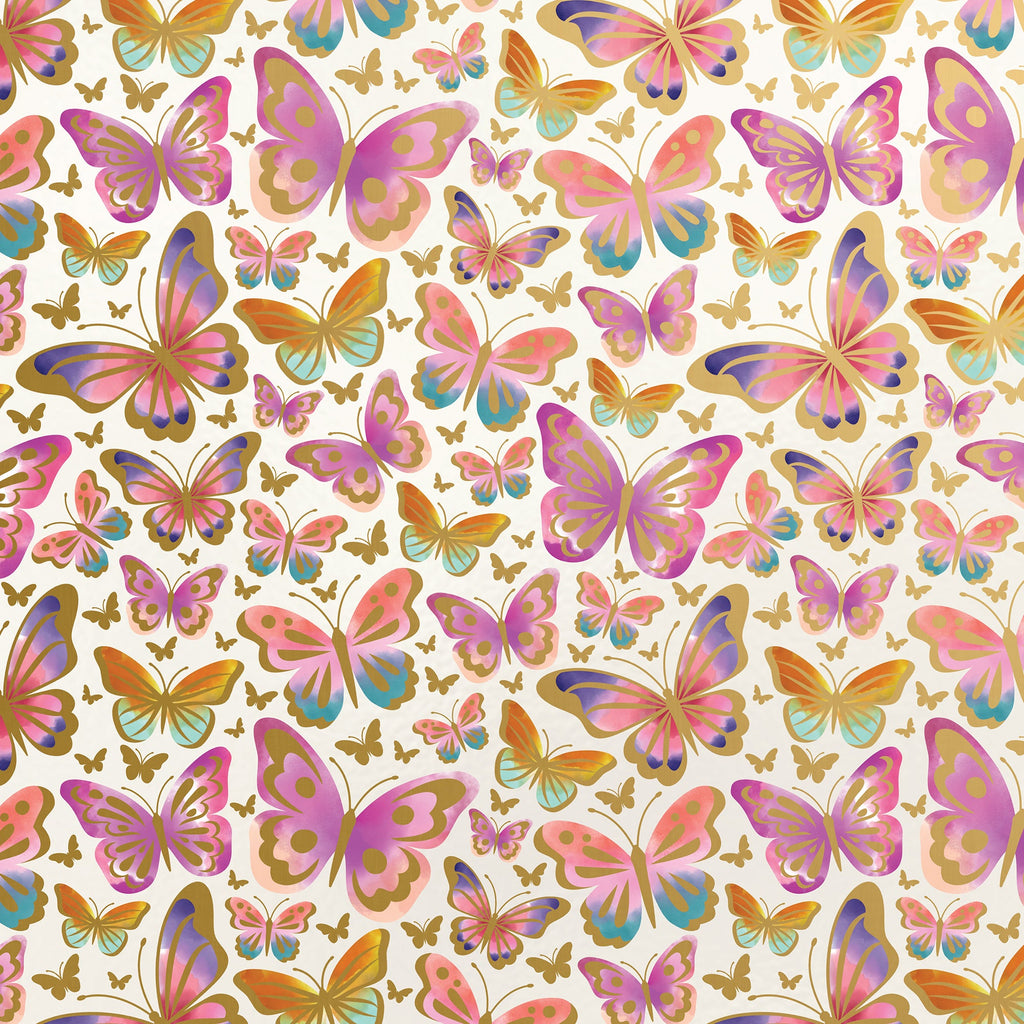 Beautiful Butterflies Gift Wrapping Paper Swatch