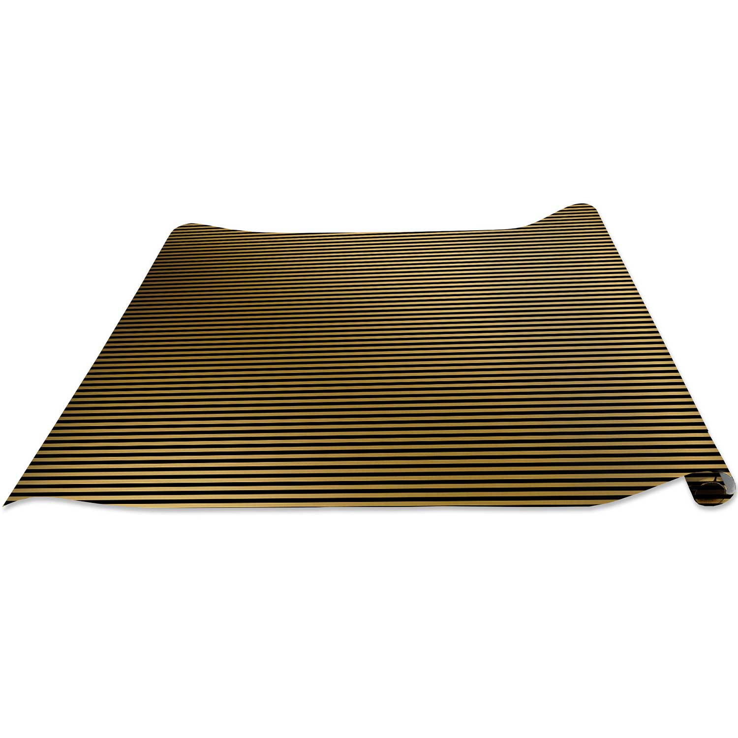 Black & Gold Stripes Gift Wrap Full Ream 833 ft x 24 in