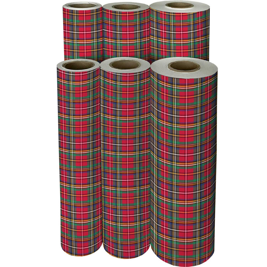 B659f Colorful Plaid Gift Wrapping Paper Reams 