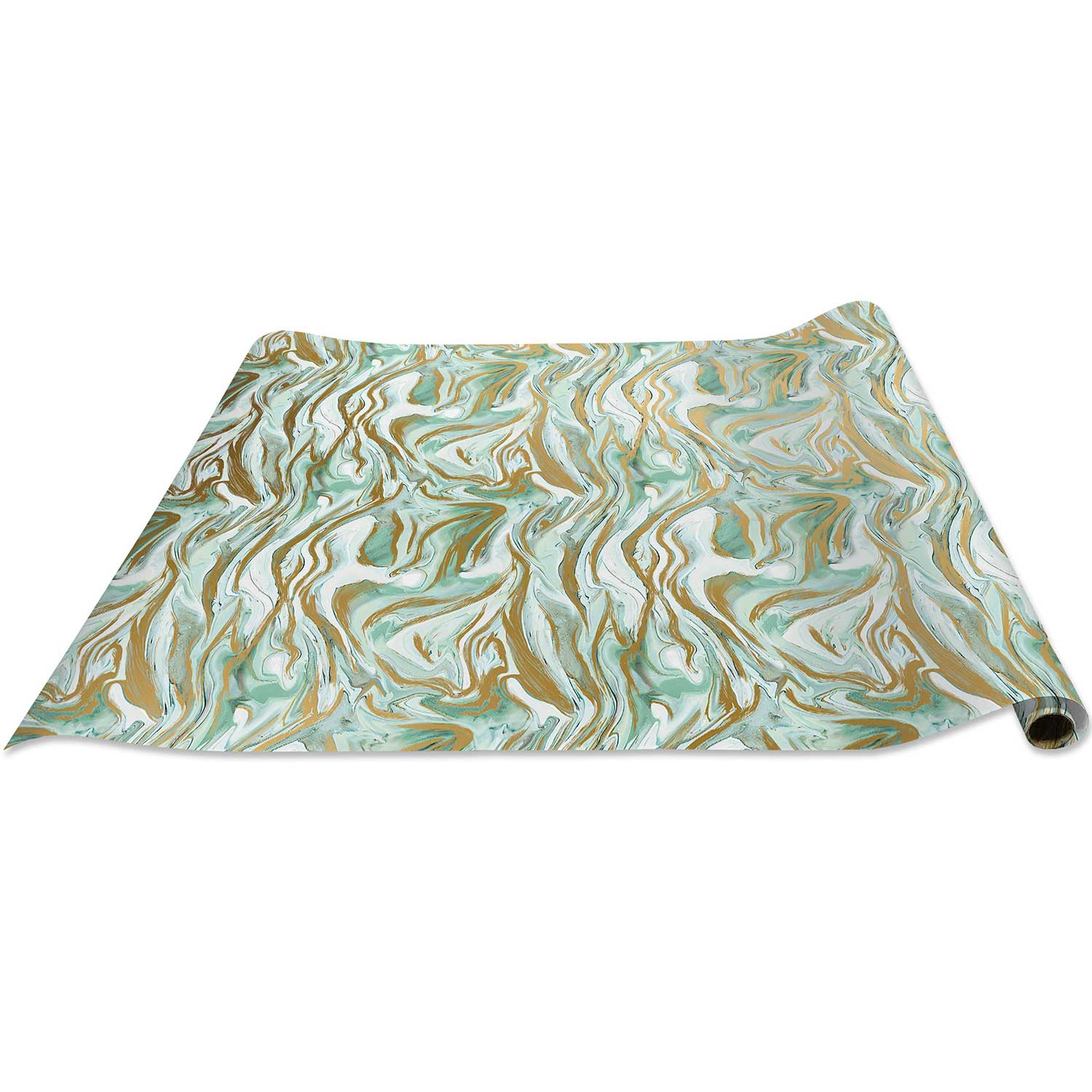 Marbleized Mint Gift Wrap | Present Paper, 1/2 Ream 417 ft x 24 in
