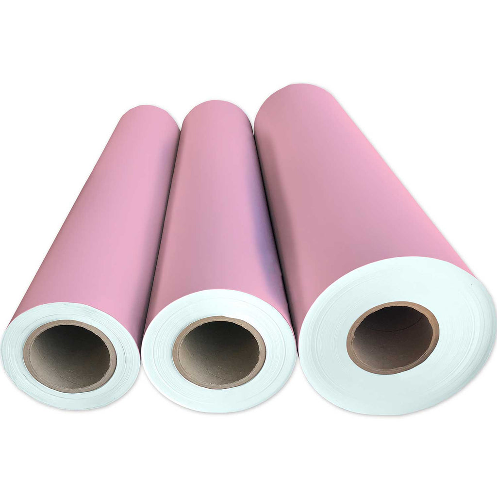 B902Mg Solid Pastel Pink Gift Wrapping Paper 3 Reams 