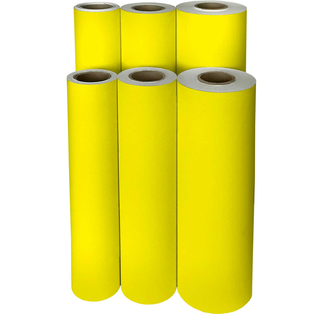 B912Mf Solid Yellow Gift Wrapping Paper Reams 