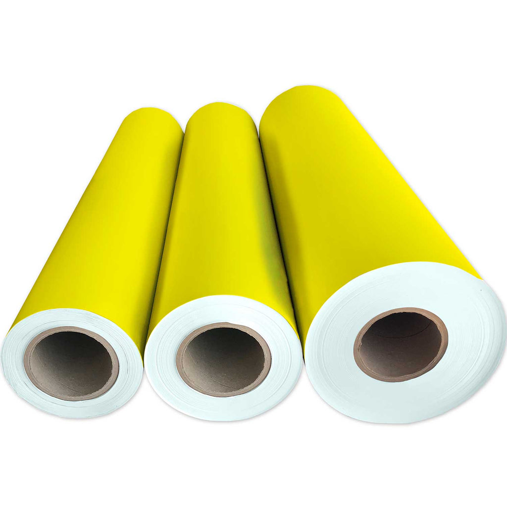B912Mg Solid Yellow Gift Wrapping Paper 3 Reams 