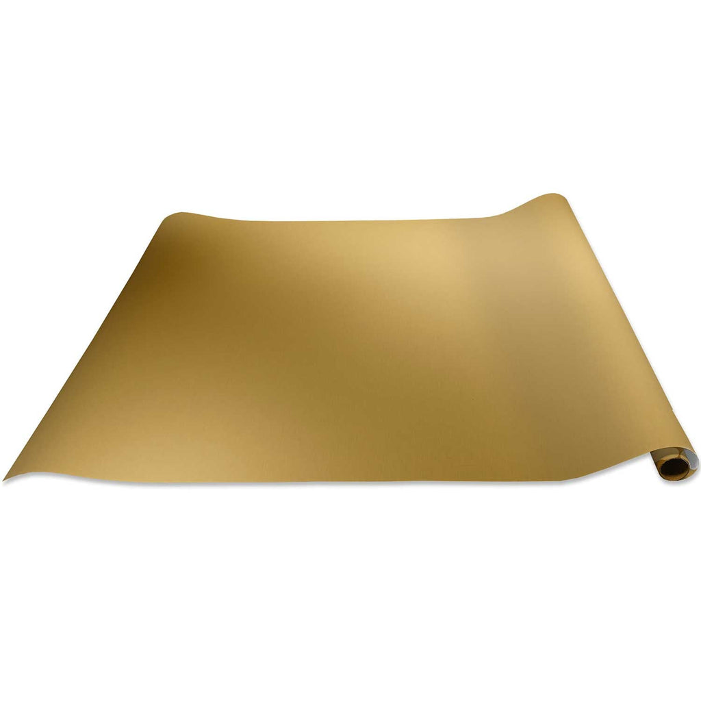 B915Md Solid Metallic Gold Gift Wrapping Paper Regular Roll 