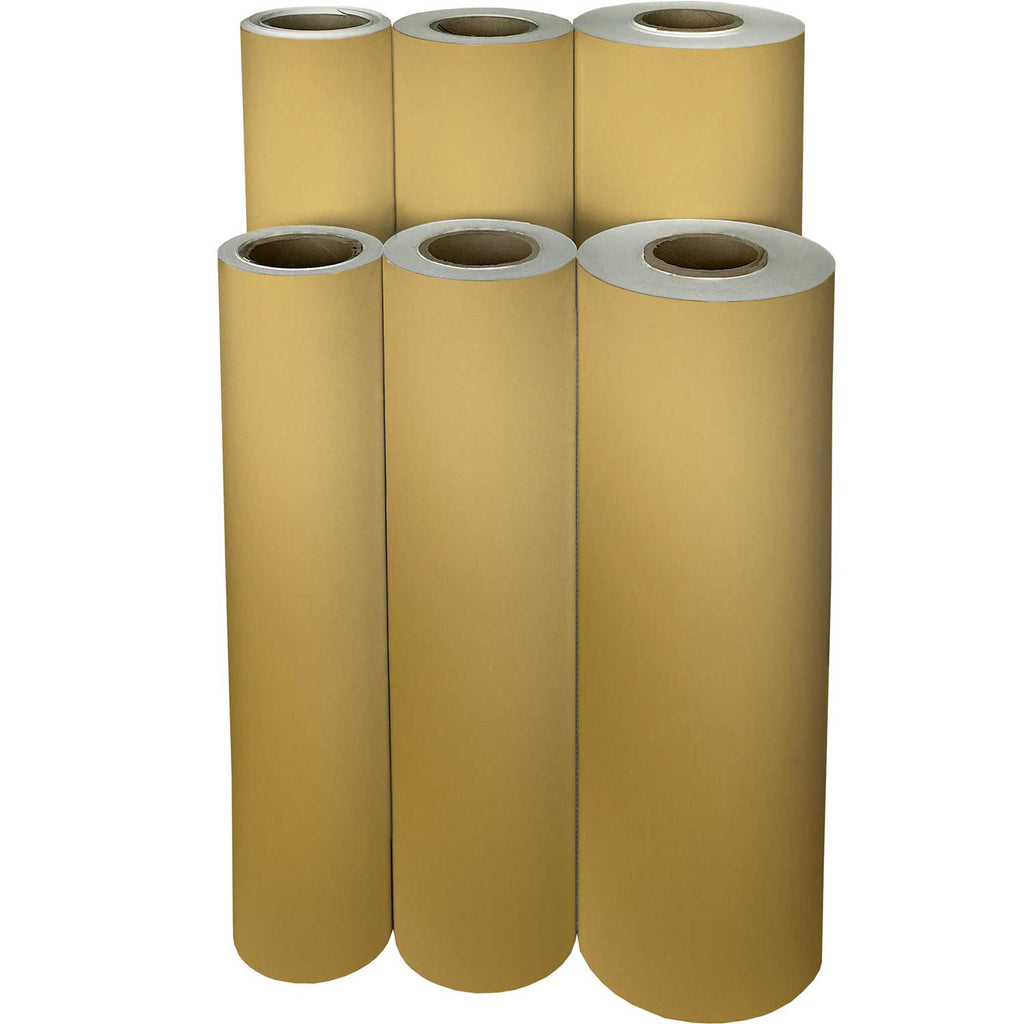 B915Mf Solid Metallic Gold Gift Wrapping Paper Reams 