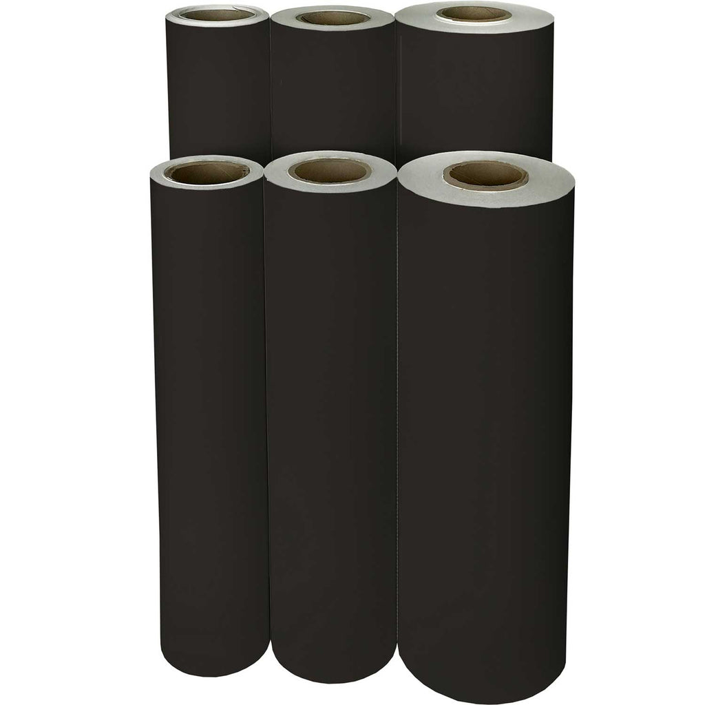 B921Mf Solid Black Gift Wrapping Paper Reams 