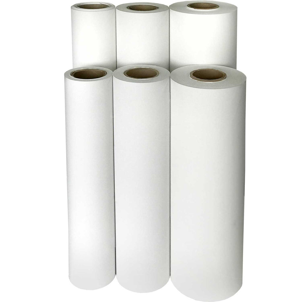B924Mf Solid White Gift Wrapping Paper Reams 