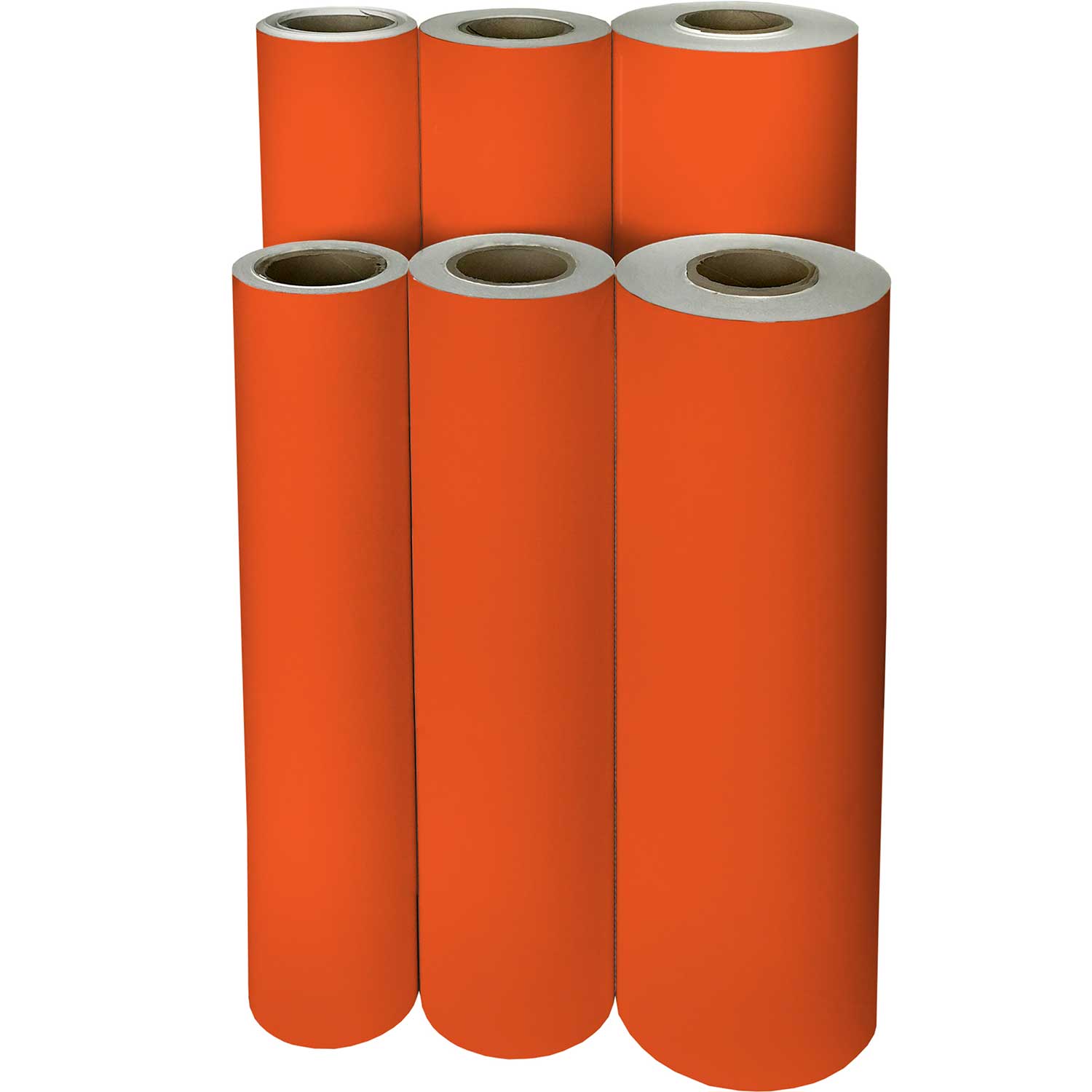 30 inch x 417' Casablanca Coral Gift Wrap by Paper Mart, Size: 417' x 30'' | Quantity of: 1, Orange