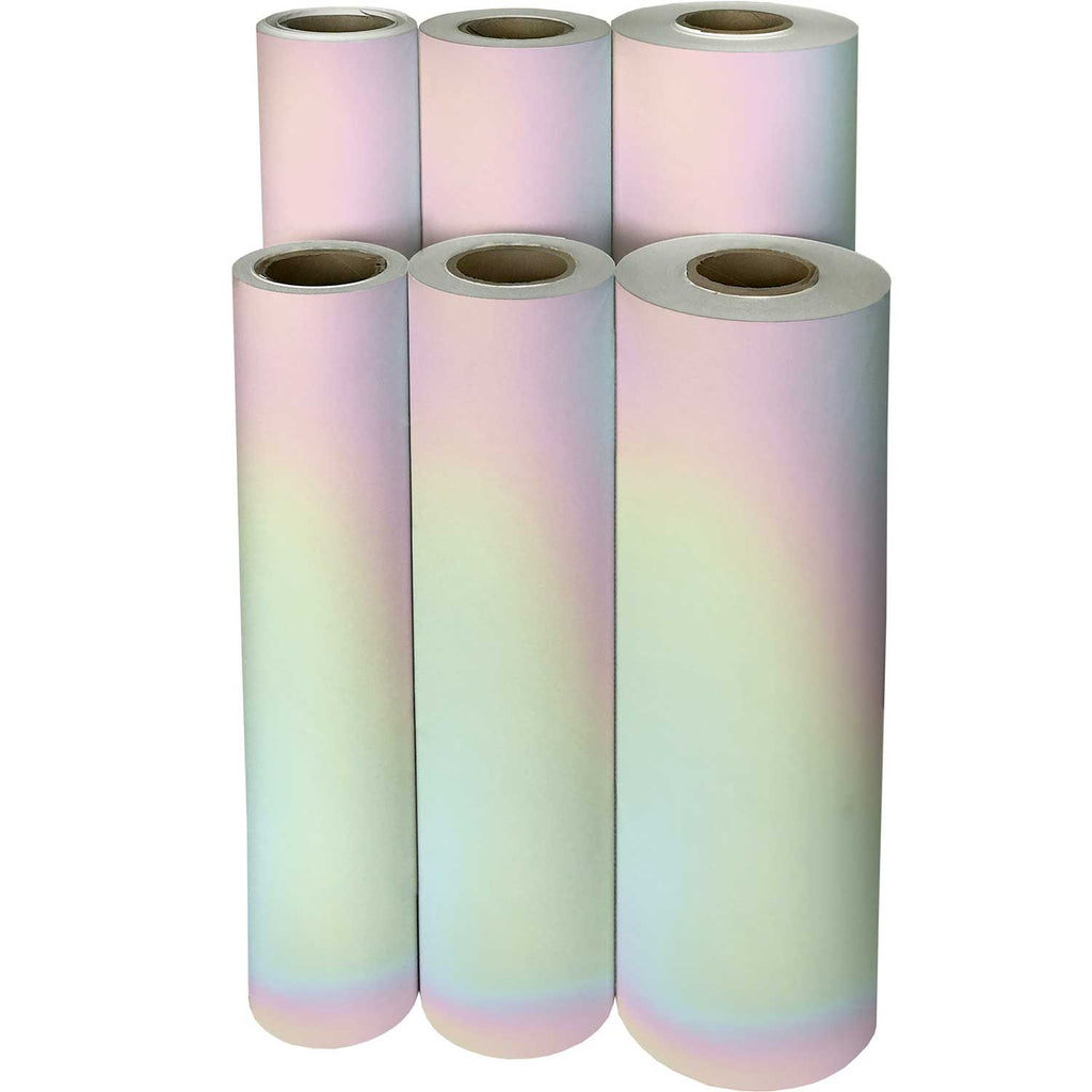 Pink Wrapping Paper Roll Holographic Iridescent Wrapping Paper for