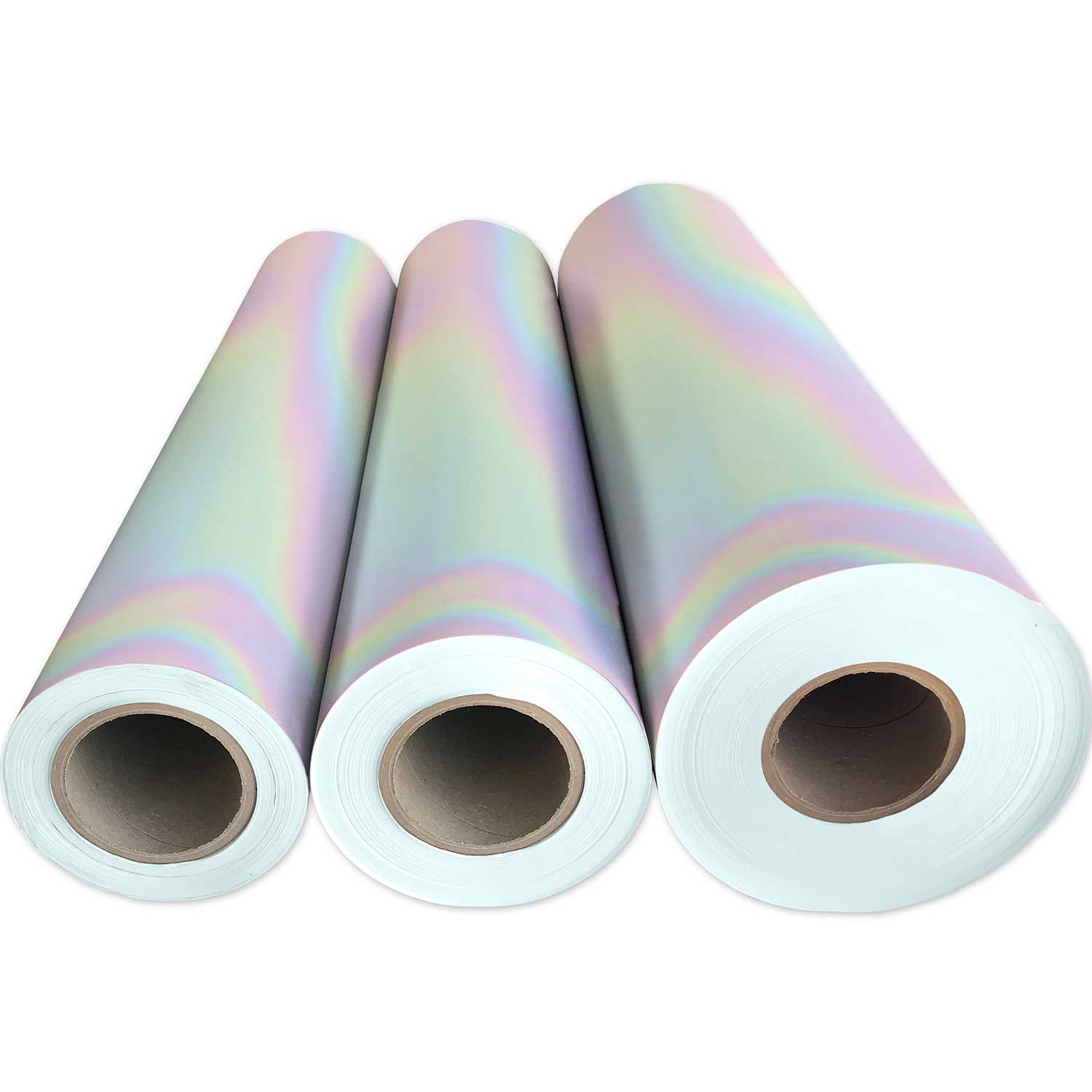 Holographic Wrapping Paper, Iridescent Foil Gift Wrap (Total 73 sq. FT, 3  Rolls) Metallic Pink & Blue Hearts - China Eco Friendly Tableware and Eco  Friendly Party Supplies price