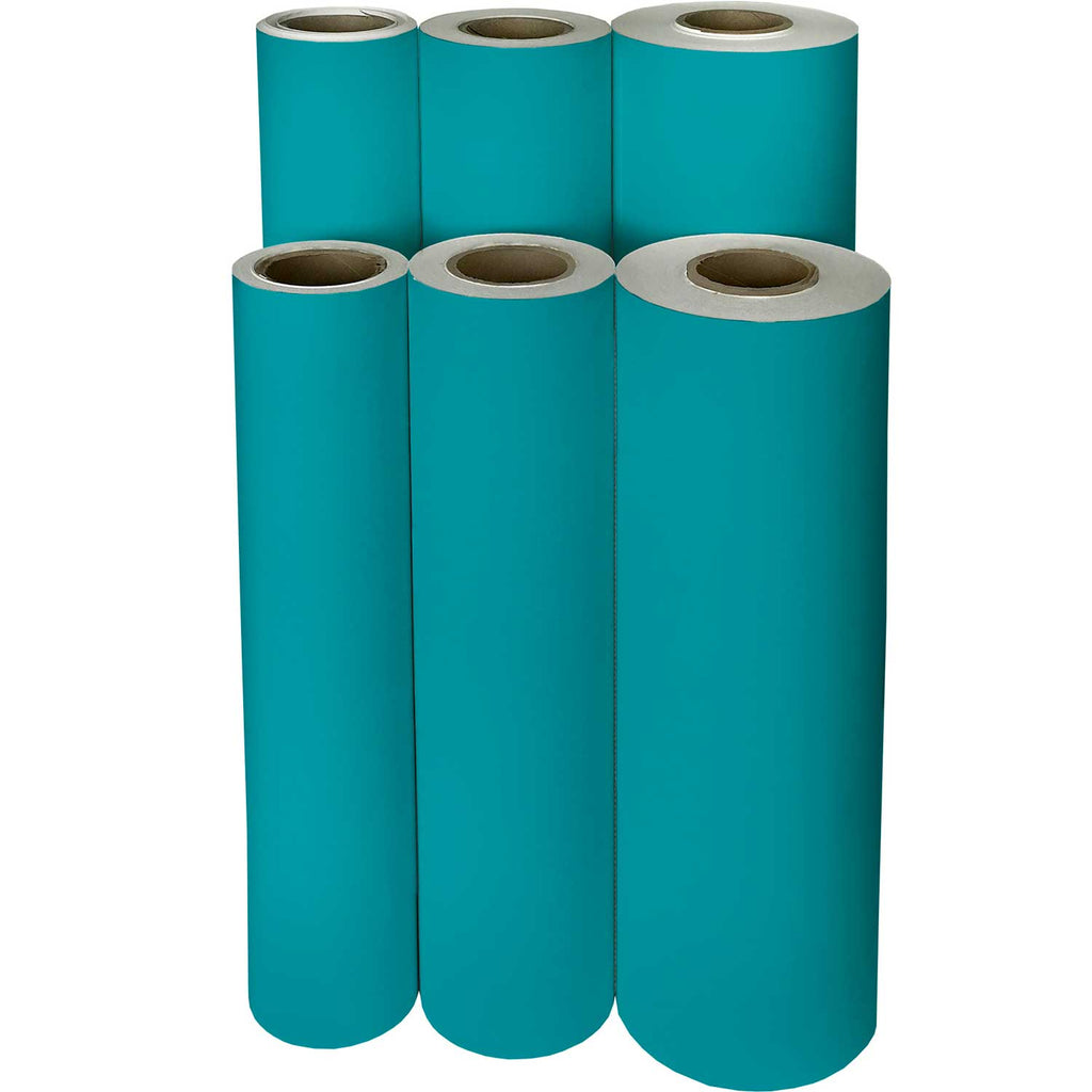 B939Mf Solid Turquoise Gift Wrapping Paper Reams 