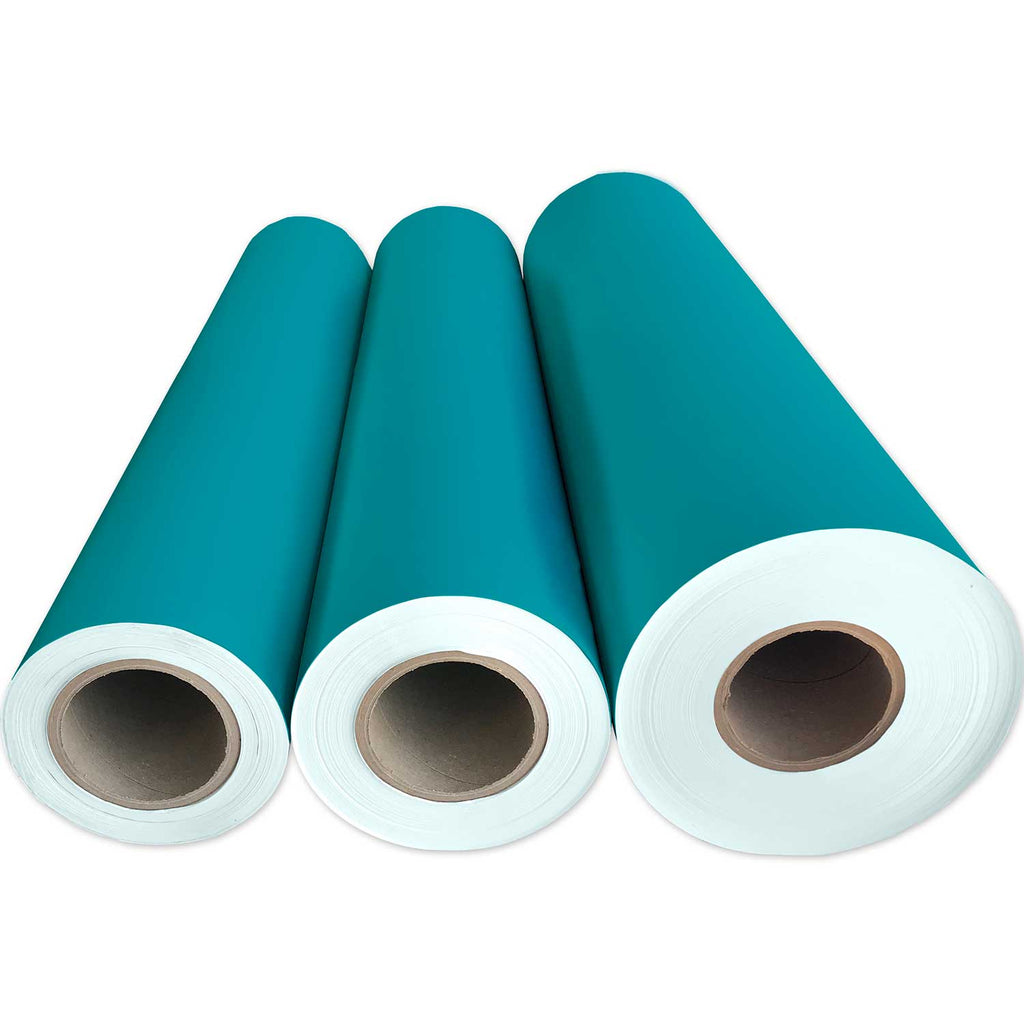 B939Mg Solid Turquoise Gift Wrapping Paper 3 Reams 