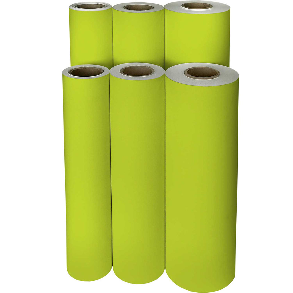 Matte Lime Green Gift Wrap | Present Paper, 1/4 Ream 208 ft x 30 in