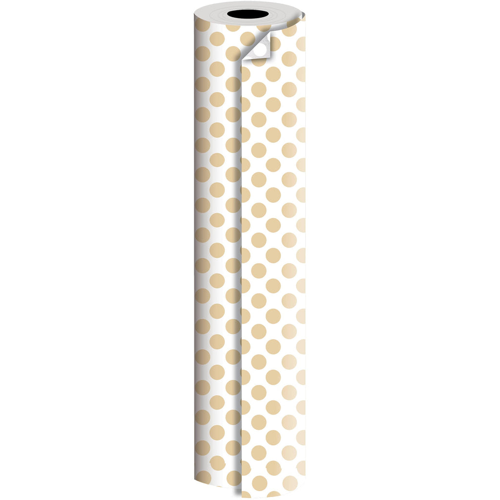 B990Db Two Sided Gold Silver Dot Kraft Gift Wrapping Paper Ream 