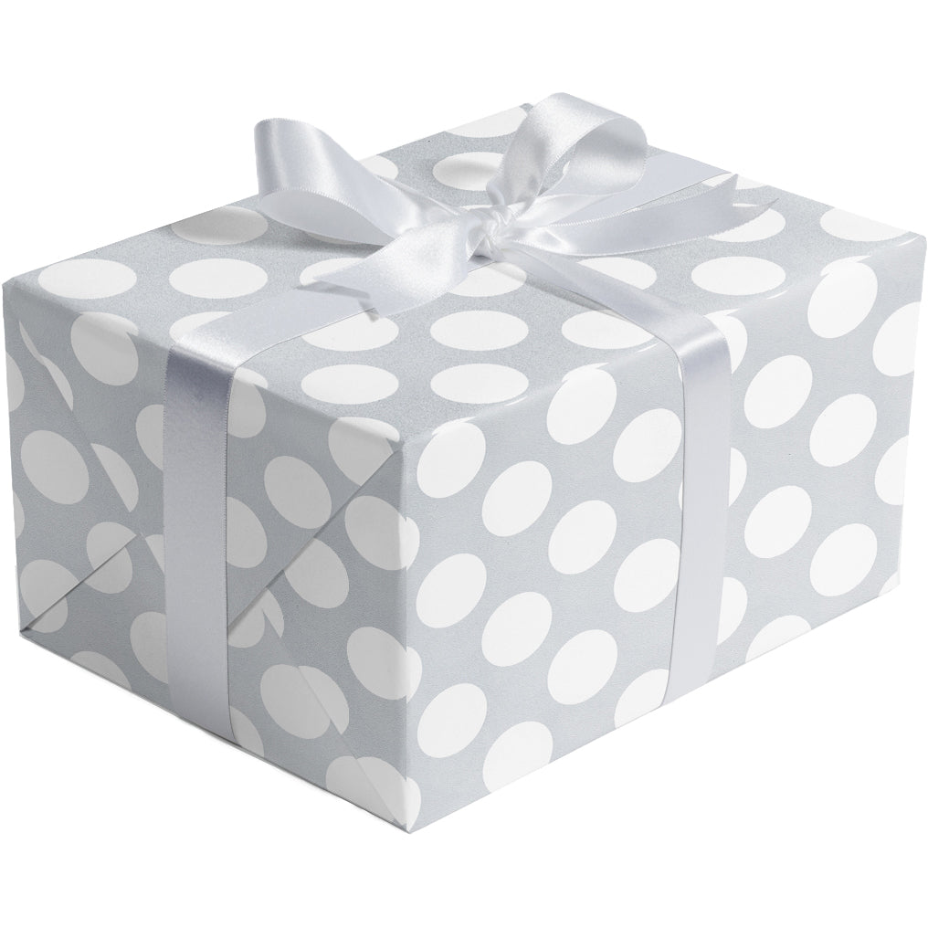 B990Dd Two Sided Gold Silver Dot Kraft Gift Wrapping Paper Gift Box Silver 