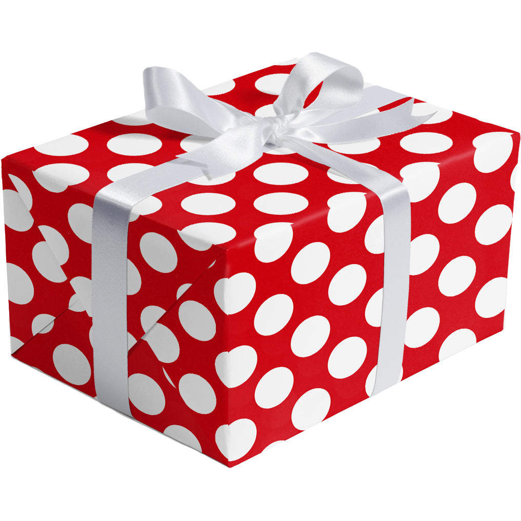 B992Dc Two Sided Red Dot Stripe Gift Wrapping Paper Gift Box Red Dot 