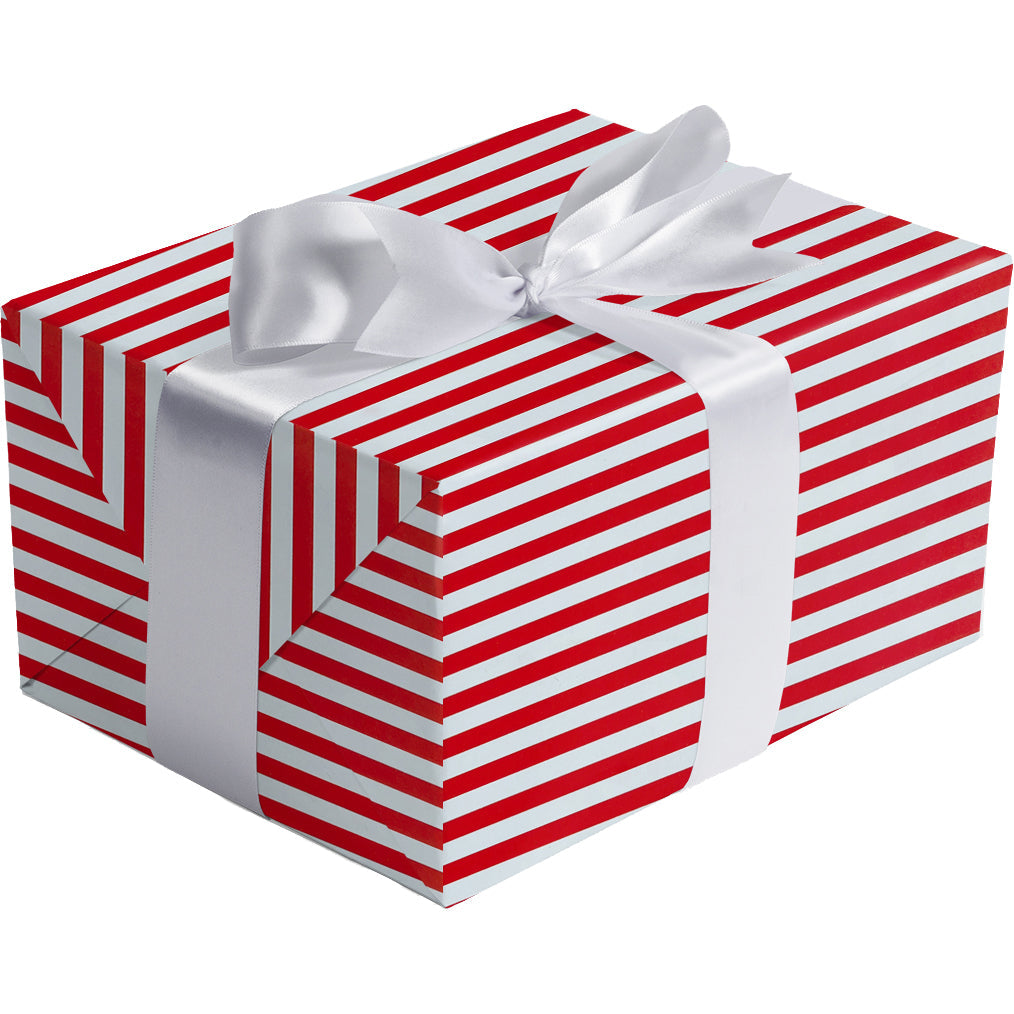 Two-Sided Red Dot Stripe Gift Wrap – Present Paper