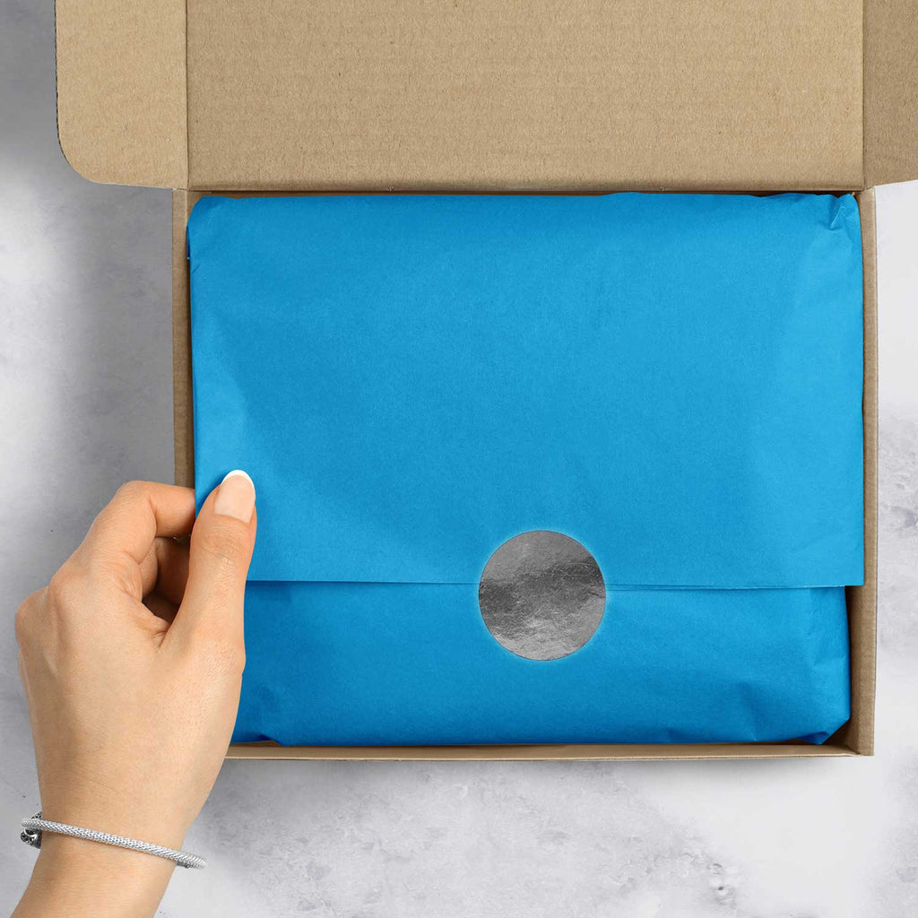 BFT05e Solid Color Blue Tissue Paper Packaging