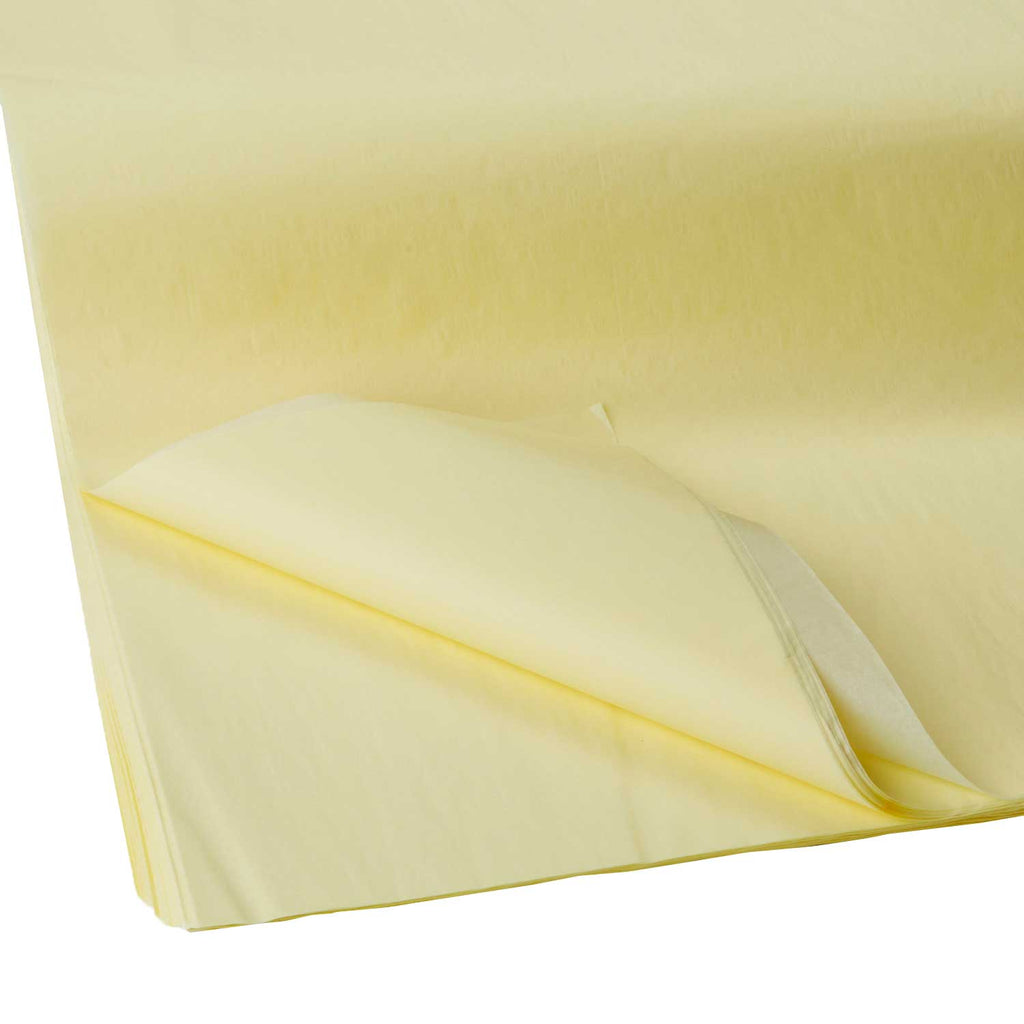 BFT43a Solid Color Pastel Yellow Tissue Paper Swatch