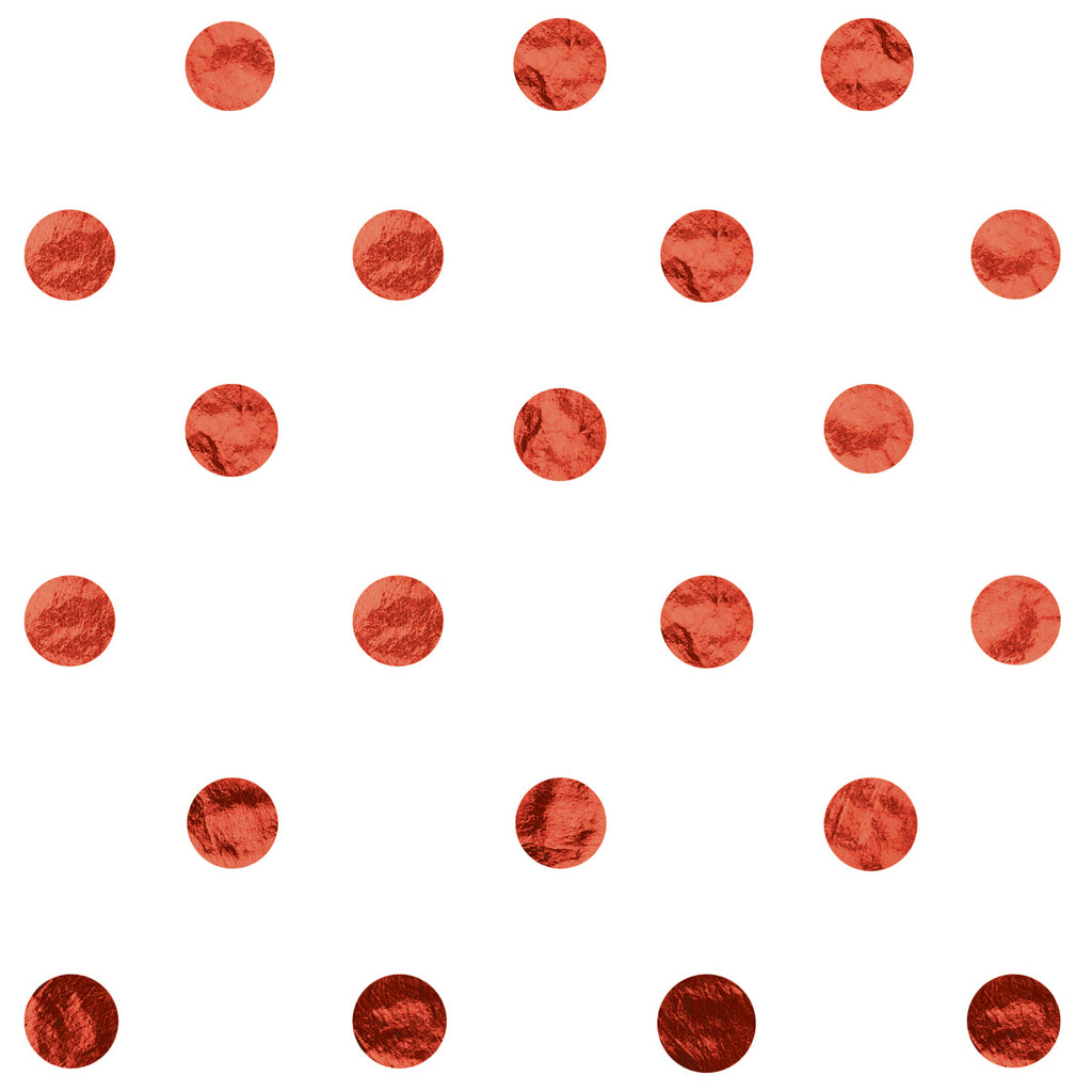 BHD09a Red Hot Dots Foil Tissue Paper Swatch