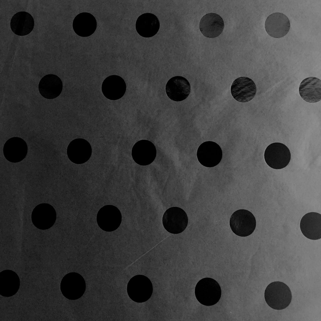 BHD21a Black Hot Dots Foil Tissue Paper Swatch