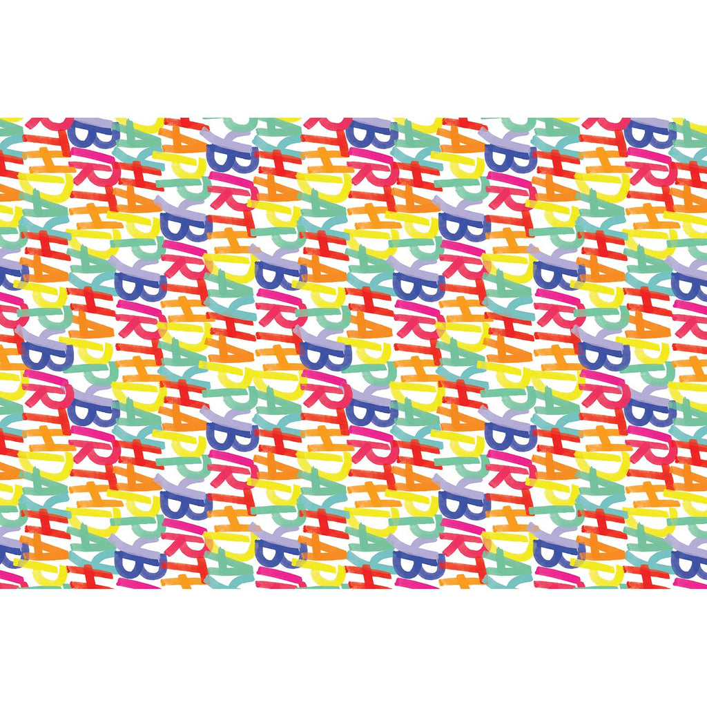 BPT122d Rainbow Birthday Letters Tissue Paper Full Sheet