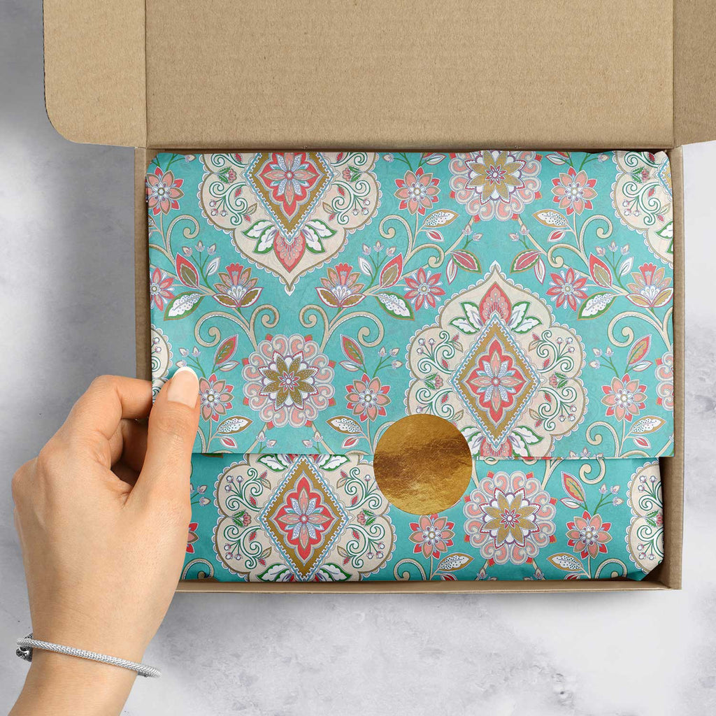 BPT133e Blue Tapestry Gift Tissue Paper Packaging