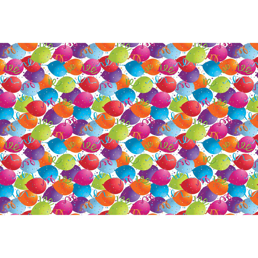 BPT139d Colorful Rainbow Birthday Balloons Tissue Paper Full Sheet
