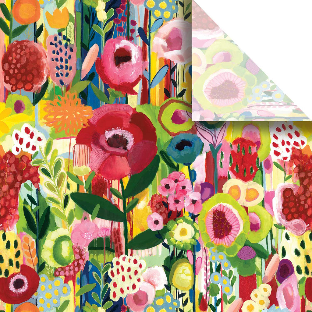 BPT140a Colorful Floral Collage Gift Tissue Paper Swatch