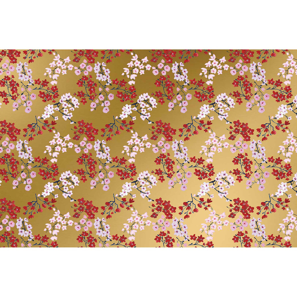 BPT187d Drifting Blossoms Floral Tissue Paper Full Sheet