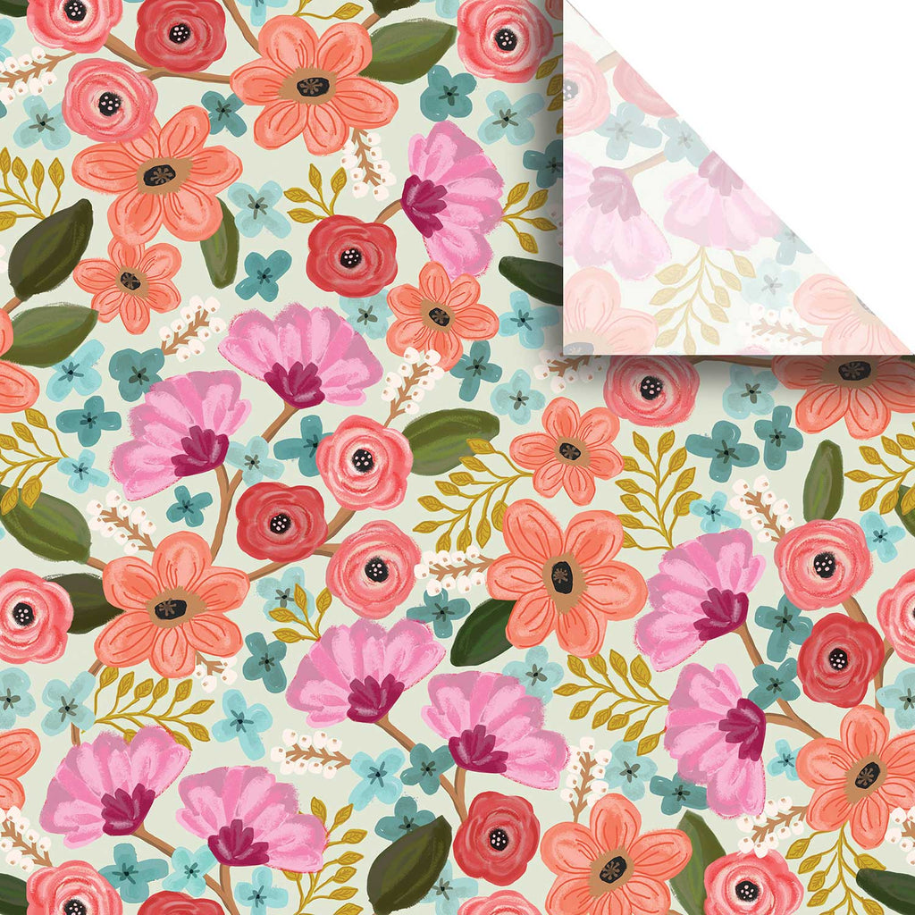 BPT209a Colorful Flowers Gift Tissue Paper Swatch