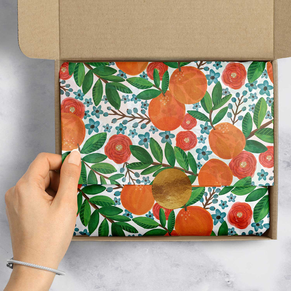 BPT257e Orange Gift Tissue Paper Packaging
