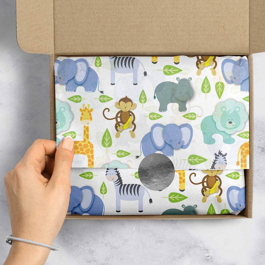 BPT268e Zoo Animals Tissue Paper Packaging