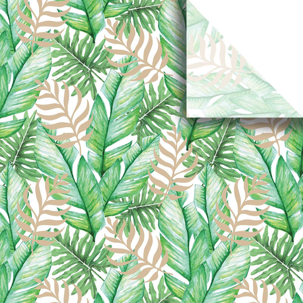 BPT276a Tropical Leaves Gift Tissue Paper Swatch