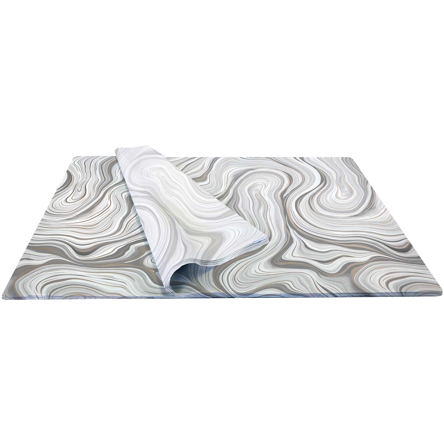 Marbleized Silver 20 x 30 Gift Tissue Paper, 24 Folded Sheets