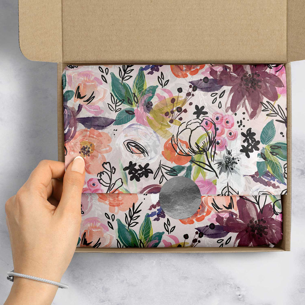 BPT348e Twig Floral Gift Tissue Paper Packaging