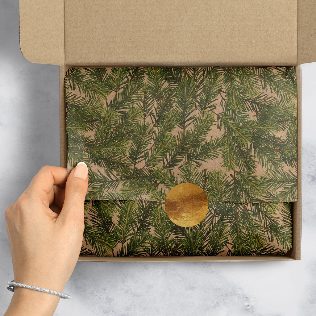 BPT360e Evergreen Kraft Christmas Gift Tissue Paper Packaging