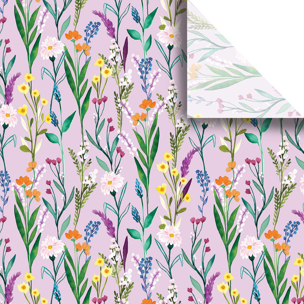BPT413a Purple Floral Tissue Paper Swatch