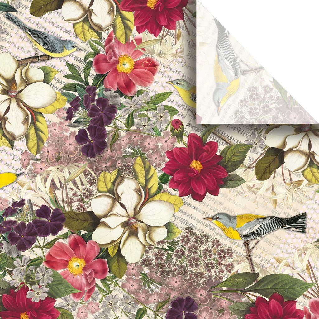 BPT436a Traditional Floral Gift Tissue Paper Swatch