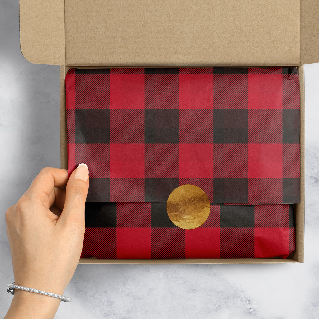 Buffalo Plaid Christmas Gift Tissue Paper Packaging