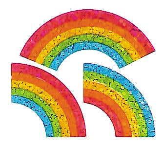 Jillson & Roberts Bulk Roll Prismatic Stickers, Mini Rainbows (100 Repeats) - Present Paper