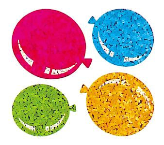 Jillson & Roberts Bulk Roll Prismatic Stickers, Mini Balloons (100 Repeats) - Present Paper