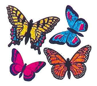 Jillson & Roberts Bulk Roll Prismatic Stickers, Mini Butterflies (100 Repeats) - Present Paper