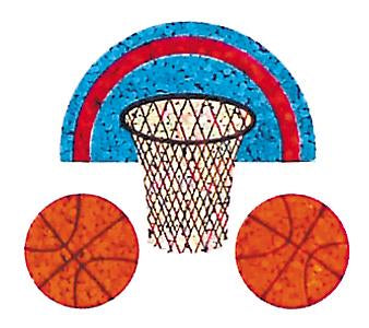 Jillson & Roberts Bulk Roll Prismatic Stickers, Mini Basketball (100 Repeats) - Present Paper