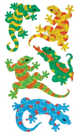 Jillson & Roberts Bulk Roll Prismatic Stickers, Geckos (50 Repeats) - Present Paper